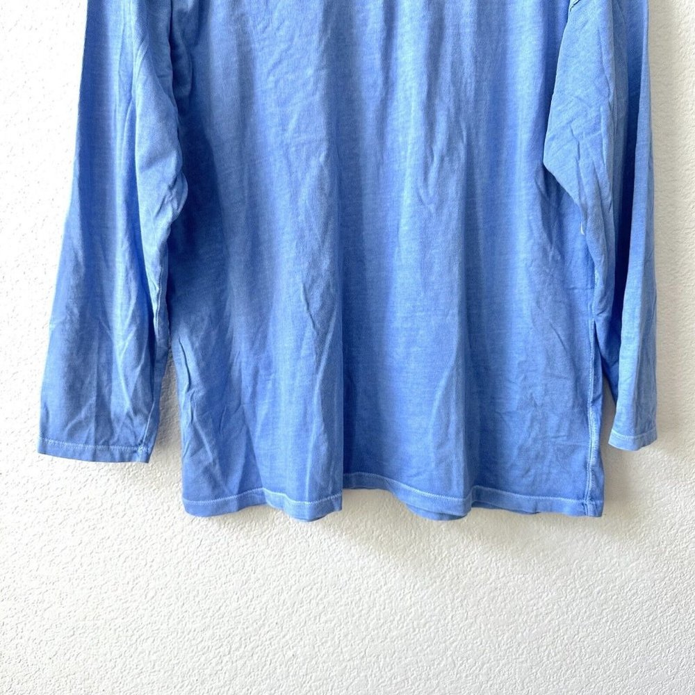 NEW Free People Mock Neck T shirt Size XS Blue Women's - Picture 6 of 9